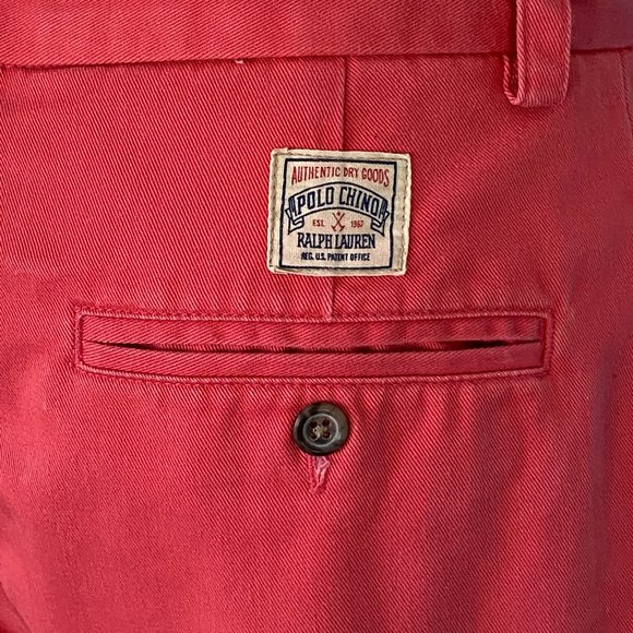 Vintage Ralph Lauren Sport Nantucket Red Polo Chino Pants (size 29 waist) - Picture 5 of 13